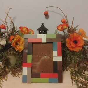 Wooden Patchwork Rustic Mosaic Hobby Lobby Picture Frame